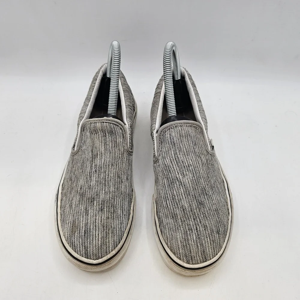 Vans Classic Slip-On Shoes Mens Size 5‎ Gray Corduroy Low Top Skate Sneakers